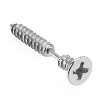 Falešný piercing do ucha - šroub (ocelová)