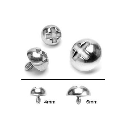Microdermal ozdobná část - šroub (6 mm)
