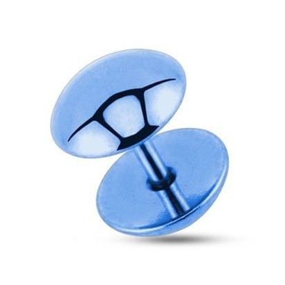 Falešný piercing do ucha (světle modrá)