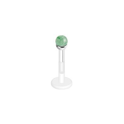 Piercing do brady - polodrahokam (jadeit)