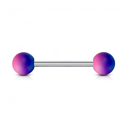 Piercing do jazyka dvojbarevný (růžová/modrá)