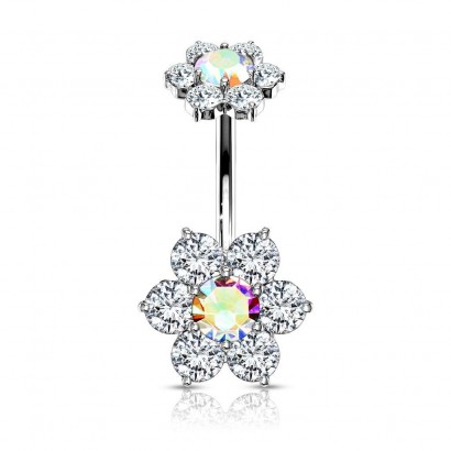 Piercing do pupíku kytička (čirá)