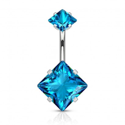 Piercing do pupíku (tyrkysová)