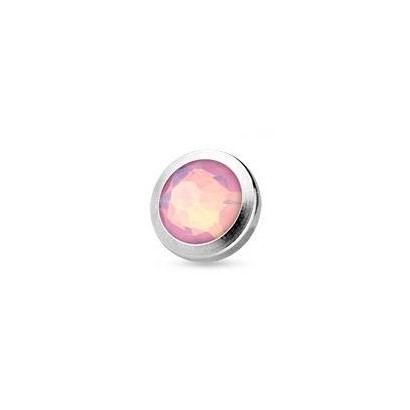 Microdermal piercing - opalit 5 mm (růžová, 5 mm)