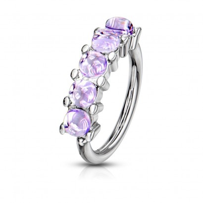 Piercing kruh 1,0 x 8 mm (fialová)