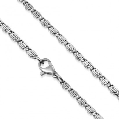 Ocelový řetízek řecký klíč, tl. 3 mm (60 cm)