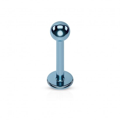 Piercing do brady - labreta (světle modrá, 1,2 x 6 x 3 mm)