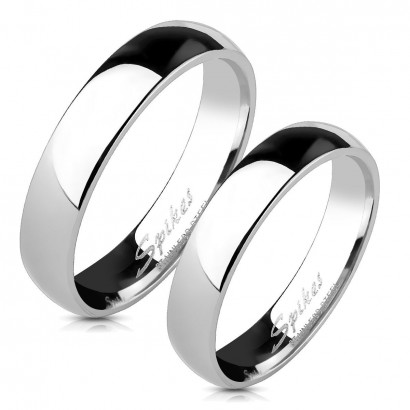 OPR1233 Snubní prsteny ocel š. 4 mm - pár