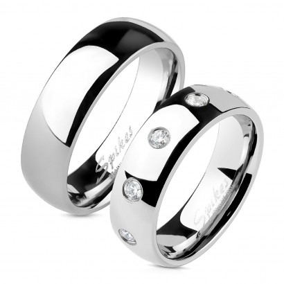 OPR1234 + OPR0100 Snubní prsteny ocel š. 6 mm - pár
