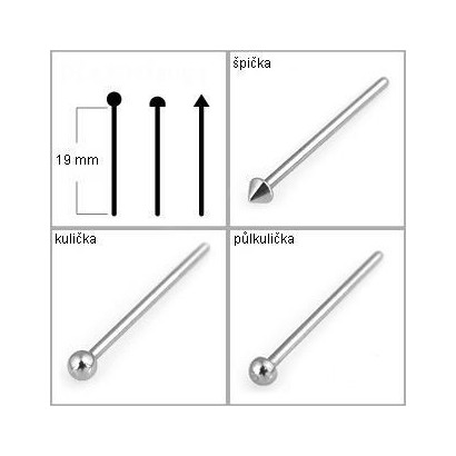 Variabilní piercing do nosu