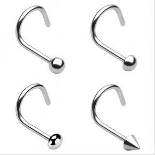 Zahnutý piercing do nosu