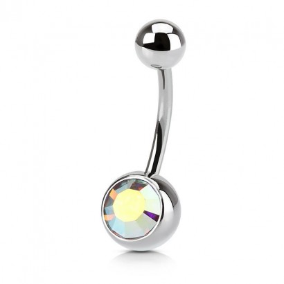Piercing do pupíku - banánek (duhová)