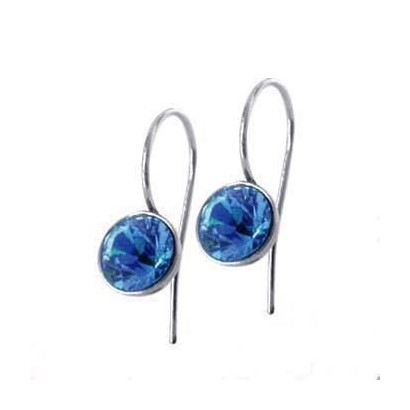 Naušnice ESSW01 sapphire s krystaly Swarovski Elements