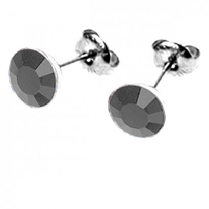 Naušnice ESSW11 jet s krystaly Swarovski Elements