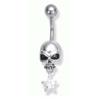 Piercing banánek chirurgicá ocel lebka TBNS4