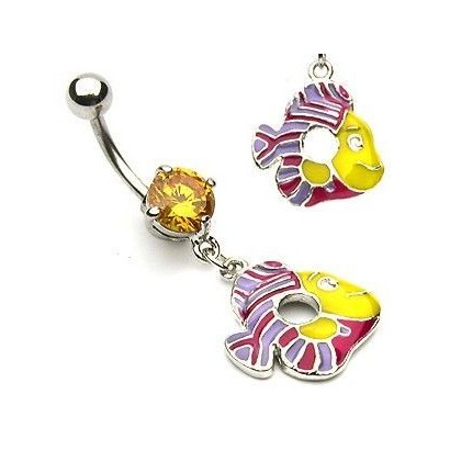 Piercing banánek chirurgická ocel rybička WP01002