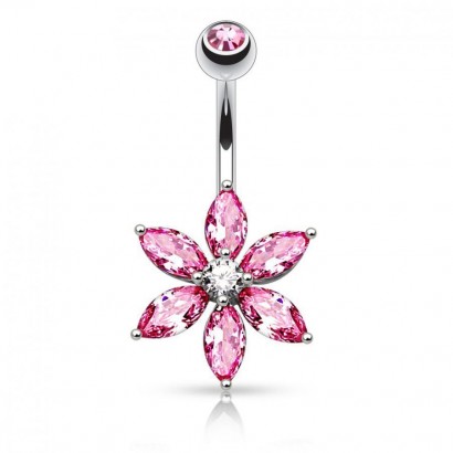 Piercing do pupíku kytička HWNZ0016-PC