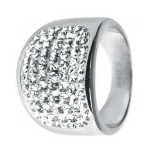 Prsten chirurgická ocel s krystaly Swarovski RSSW10 crystal