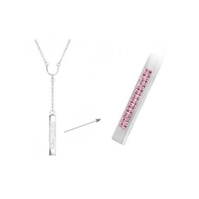 Náhrdelník se Swarovski krystalky chirurgická ocel NSSW04rose