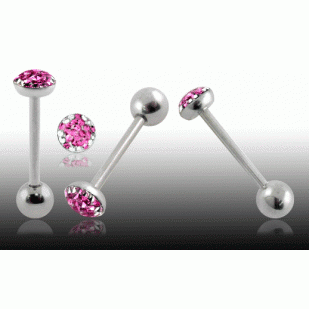 Piercing činka chirurgická ocel krystalky PB203