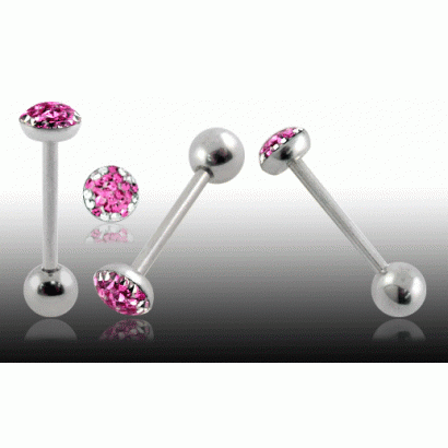 Piercing činka chirurgická ocel krystalky PB203