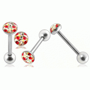 Piercing činka chirurgická ocel krystalky PB18x
