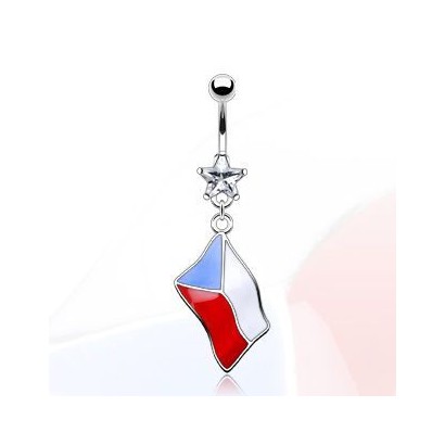 Piercing do pupíku vlajka ČR HWNSR8060