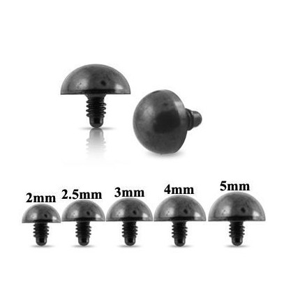 Náhradní díl k mikrodermálu černá půlkulička 3 mm