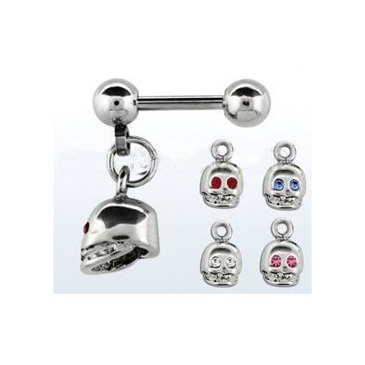 Piercing do ucha činka chirurgická ocel lebka ABBER7
