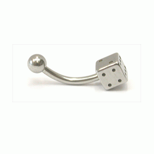 Piercing obočí chirurgická ocel kostka ABR1