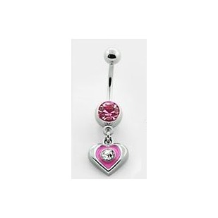 Piercing do pupíku srdíčko AMCD408