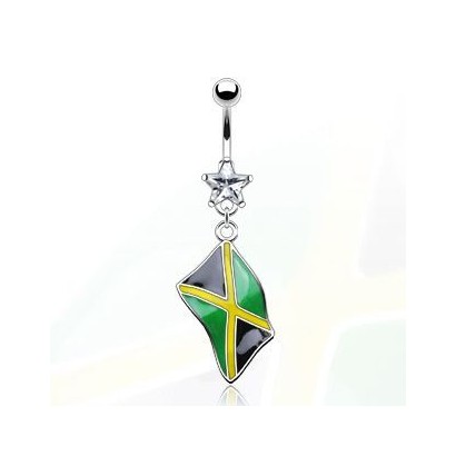 Piercing do pupíku vlajka Jamaica HWNSR8060J