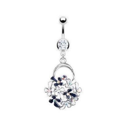 Piercing do pupíku kytičky HWNAL12016
