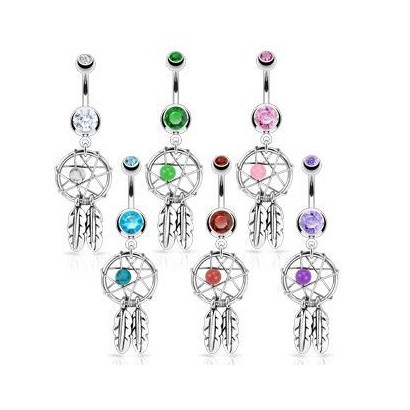 Piercing banánek chirurgická ocel lapač snů HWNAL05159