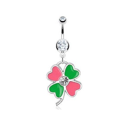 Piercing do pupíku čtyřlístek HWNAL12488