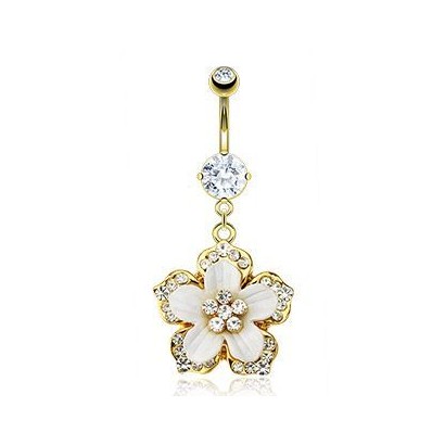 Piercing do pupíku kytička HWGDPN12452
