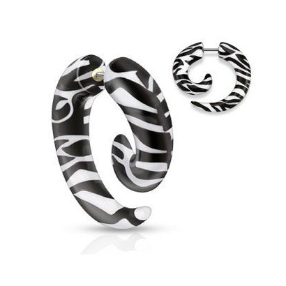 Piercing falešný roztahovák zebra HWTAFX11