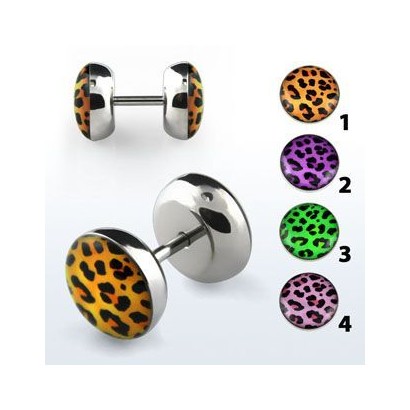 Piercing falešný plug leopard AILPB