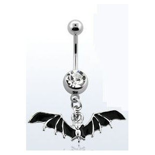 Piercing do pupíku netopýr