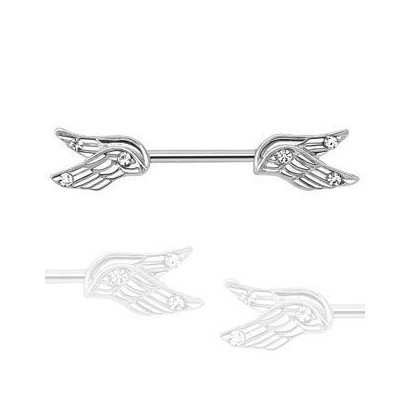 Piercing do bradavky chirurgická ocel křídla