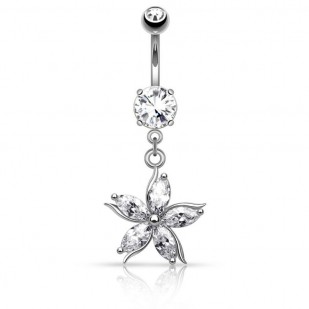 Piercing do pupíku květ