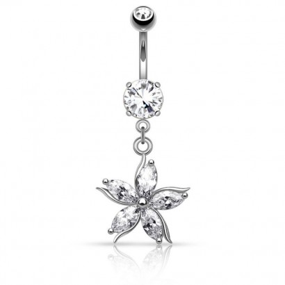 Piercing do pupíku květ
