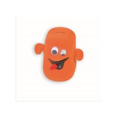 Semišová dárková krabička - strašidýlko oranžové