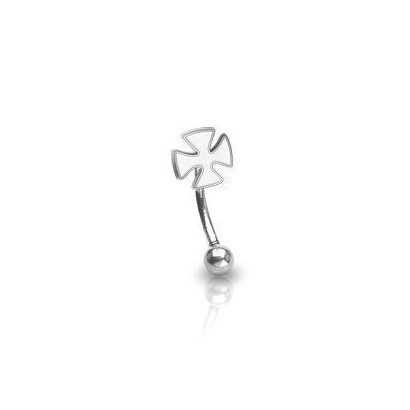 Piercing do obočí - kříž