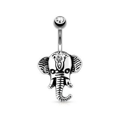 Piercing do pupíku - slon