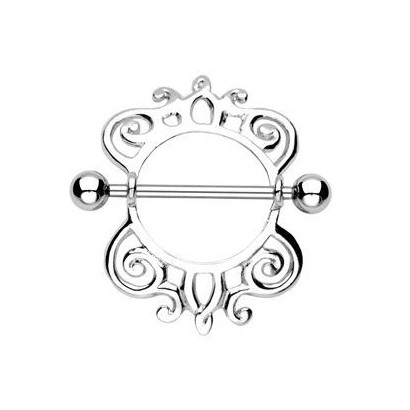 Piercing do bradavky se štítem