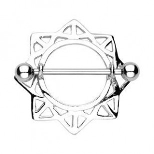 Piercing do bradavky se štítem