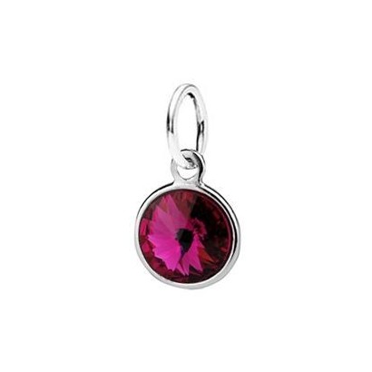 Stříbrný přívěsek s kamenem Crystals from SWAROVSKI®, barva: Fuchsia