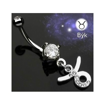Piercing do pupíku - znamení Býk