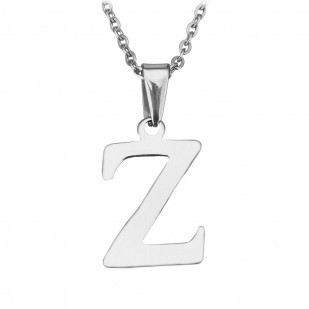 Ocelový řetízek s přívěskem iniciála ”Z”
